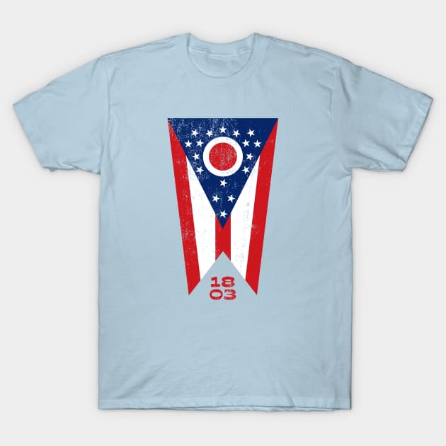 Ohio Flag 1803 T-Shirt by fatdesigner